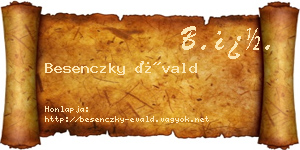 Besenczky Évald névjegykártya